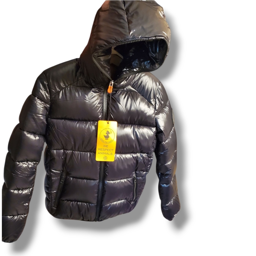 SAVE THE DUCK Black Puffer Jacket for Kids - Picture 6 of 17